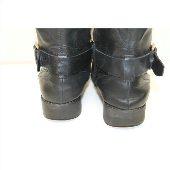 Guess - Black Leather Riding Boots - Picture 7 of 12